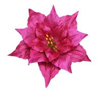 Breathtaking Glittering Floral Elements to Add Charm to Your Christmas Tree Decor (rose red)
