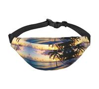 Breathtaking Jamaica Beach Adjustable Belt Hip Bum Bag Fashion Water Resistant Hiking Waist Bag for Traveling Casual Running Hiking Cycling, Black, One Size