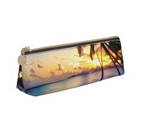 Breathtaking Jamaica Beach Print PVC Coin Purse Money Bag Makeup Case Pencil Pouch Zipper stationery case Women Men, White, One Size, Simple