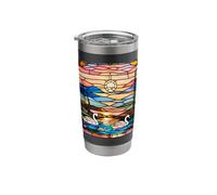 Breathtaking Sunrise Over a Lake in Multicolor Stainless Steel Insulated Tumbler