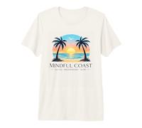 Breathwork Meditation Mindfulness Coastal Zen Flower Energy Premium T-Shirt