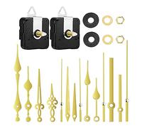BREAUX 2Pcs 20mm Clock Movement Mechanism Quartz DIY Clock Movement with 5 Gold Pairs of Hands Clock Repair Parts Replacement Werkzeugsatz für Uhrenreparatur