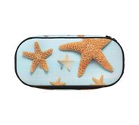 BREAUX 3D Beautiful Maritime Summer print 300D Oxford Cloth Pencil Case Pouch, Double-Headed Zipper Design, Cosmetics and Organizer