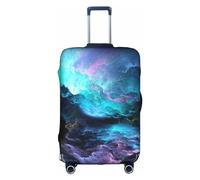 BREAUX 3D Graphics Universe Space print Luggage Protective Covers Luggage Sleeves Luggage Decorative Covers, Zip Luggage Covers, White, Small