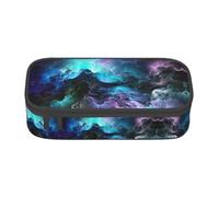 BREAUX 3D Graphics Universe Space print unisex pencil pouch, versatile stationery storage bag for office, travel or makeup