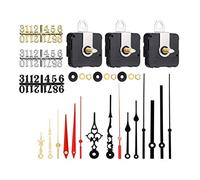 BREAUX 3Pcs DIY Quartz Movement Mechanism DIY Clock Numerals Kit with 5 Different Pairs of Hands Wall Clock Repair Replacement Werkzeugsatz für Uhrenreparatur