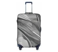 BREAUX Abstract Gray print Luggage Protective Covers Luggage Sleeves Luggage Decorative Covers, Zip Luggage Covers, White, M