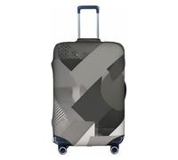 BREAUX Abstract Gray print Luggage Protective Covers Luggage Sleeves Luggage Decorative Covers, Zip Luggage Covers, White, Large