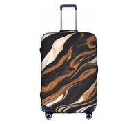 BREAUX Abstract Marble Stone print Luggage Protective Covers Luggage Sleeves Luggage Decorative Covers, Zip Luggage Covers, White, L