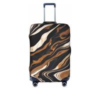 BREAUX Abstract Marble Stone print Trolley Suitcase Protective Cover Luggage Protective Cover Unique Double Sided Pattern, White, S