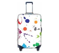 BREAUX Abstract Paint Splashes print Luggage Protective Covers Luggage Sleeves Luggage Decorative Covers, Zip Luggage Covers, White, S