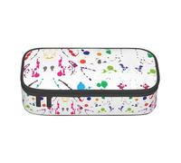 BREAUX Abstract Paint Splashes print unisex pencil pouch, versatile stationery storage bag for office, travel or makeup