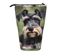 BREAUX adorable schnauzer print Telescopic pencil case, fit for multi-functional pencil makeup bag storage bag and wallet