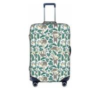 BREAUX Adorable Sloth print Luggage Protective Covers Luggage Sleeves Luggage Decorative Covers, Zip Luggage Covers, White, S