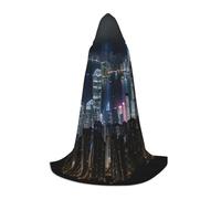 BREAUX Aerial Night of View Hong Kong Hooded cape, fit for role-playing, stage costumes, winter activities, and casual wear