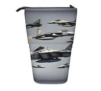 BREAUX Aircraft Fighter Jets print Telescopic pencil case, fit for multi-functional pencil makeup bag storage bag and wallet