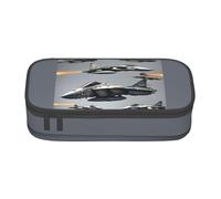 BREAUX Aircraft Fighter Jets print unisex pencil pouch, versatile stationery storage bag for office, travel or makeup