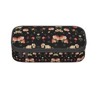 BREAUX Autumn Beautiful Floral print unisex pencil pouch, versatile stationery storage bag for office, travel or makeup