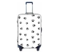 BREAUX Bear paw print Luggage Protective Covers Luggage Sleeves Luggage Decorative Covers, Zip Luggage Covers, White, M