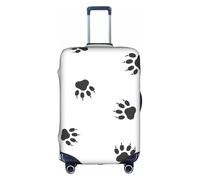 BREAUX Bear paw print Trolley Suitcase Protective Cover Luggage Protective Cover Unique Double Sided Pattern, White, Large, White, Large