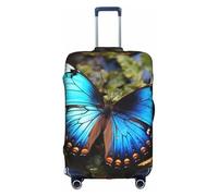 BREAUX Beautiful blue butterfly print Luggage Protective Covers Luggage Sleeves Luggage Decorative Covers, Zip Luggage Covers, White, X-Large