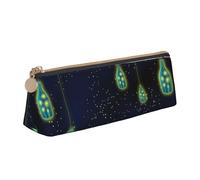 BREAUX Beautiful bottle of under the night sky print Triangle leather stationery storage bag, fit for travel and cosmetics storage