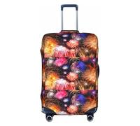 BREAUX Beautiful Fireworks print Luggage Protective Covers Luggage Sleeves Luggage Decorative Covers, Zip Luggage Covers, White, S