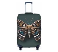 BREAUX Beautiful Moth print Trolley Suitcase Protective Cover Luggage Protective Cover Unique Double Sided Pattern, White, Large, White, Large