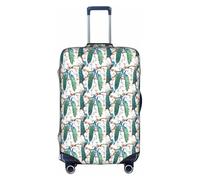 BREAUX Beautiful Peacock Flowers print Trolley Suitcase Protective Cover Luggage Protective Cover Unique Double Sided Pattern, White, XL