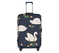 BREAUX Beautiful White Swans on The Lake print Luggage Protective Covers Luggage Sleeves Luggage Decorative Covers, Zip Luggage Covers, White, Medium