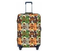 BREAUX Beer print Luggage Protective Covers Luggage Sleeves Luggage Decorative Covers, Zip Luggage Covers, White, Large