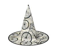 BREAUX bicycle print Halloween Witch and Wizard Hat Witch Costume for Theme Decoration Halloween Party