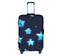 BREAUX Blue Shining Stars print Luggage Protective Covers Luggage Sleeves Luggage Decorative Covers, Zip Luggage Covers, White, L