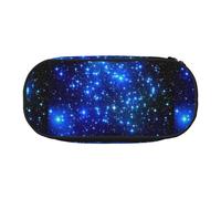 BREAUX Blue Shining Stars print Pencil case, makeup bag, sturdy storage bag, fit for office or travel essential accessories