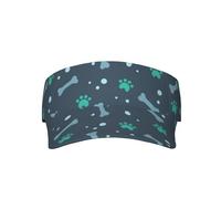 BREAUX Bones and Dog Claws Print Adult Sports Sun Protection Hollow Cap, Adjustable Hollow Baseball Cap, Bones and Dog Claws, One size