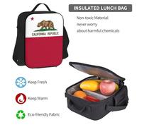 BREAUX California State Flag print Travel Backpack Set, backpack + storage box + lunch bag combination