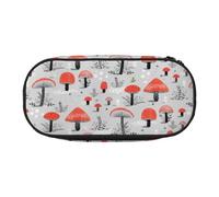 BREAUX Cartoon Mushrooms print Pencil case, makeup bag, sturdy storage bag, fit for office or travel essential accessories