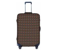 BREAUX Chameleon listen music print Luggage Protective Covers Luggage Sleeves Luggage Decorative Covers, Zip Luggage Covers, White, M