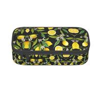 BREAUX citrus fruit pattern print unisex pencil pouch, versatile stationery storage bag for office, travel or makeup