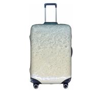 BREAUX Clear Sea Water White Sand Beach print Trolley Suitcase Protective Cover Luggage Protective Cover Unique Double Sided Pattern, White, Large, White, Large