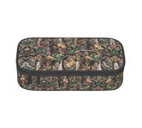 BREAUX Cold Tree Camouflage print unisex pencil pouch, versatile stationery storage bag for office, travel or makeup