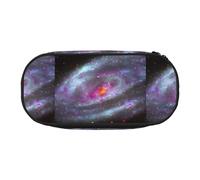 BREAUX Colorful galaxy print Pencil case, makeup bag, sturdy storage bag, fit for office or travel essential accessories, Black, One Size, Portability