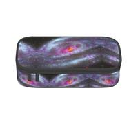 BREAUX Colorful galaxy print unisex pencil pouch, versatile stationery storage bag for office, travel or makeup