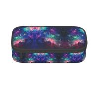 BREAUX colorful Galaxy print unisex pencil pouch, versatile stationery storage bag for office, travel or makeup