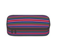BREAUX Colorful Mexican Stripes.webp print unisex pencil pouch, versatile stationery storage bag for office, travel or makeup