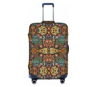 BREAUX Colorful Sugar Skulls print Trolley Suitcase Protective Cover Luggage Protective Cover Unique Double Sided Pattern, White, X-Large, White, X-Large