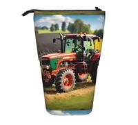 BREAUX Company Farm Tractors print Vertical retractable pencil case, fashionable wallet, multifunctional storage bag