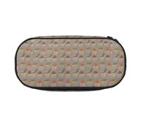 BREAUX Egg Cup Noodle Ramen print Pencil case, makeup bag, sturdy storage bag, fit for office or travel essential accessories, Black, One Size, Portability, Black, One Size, Portability