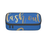 BREAUX Eyelash print unisex pencil pouch, versatile stationery storage bag for office, travel or makeup