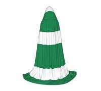 BREAUX Flag of Nigeria Hooded cape, fit for role-playing, stage costumes, winter activities, and casual wear